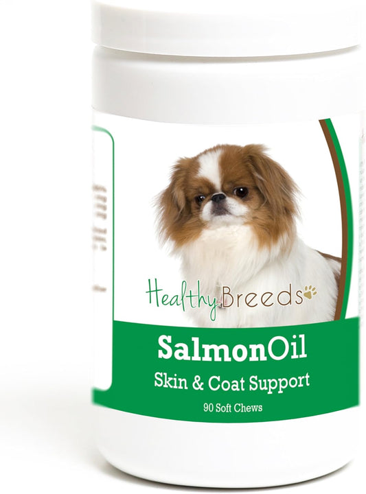 90 Count Healthy Breeds Japanese Chin Salmon Oil Soft Chews for Dogs