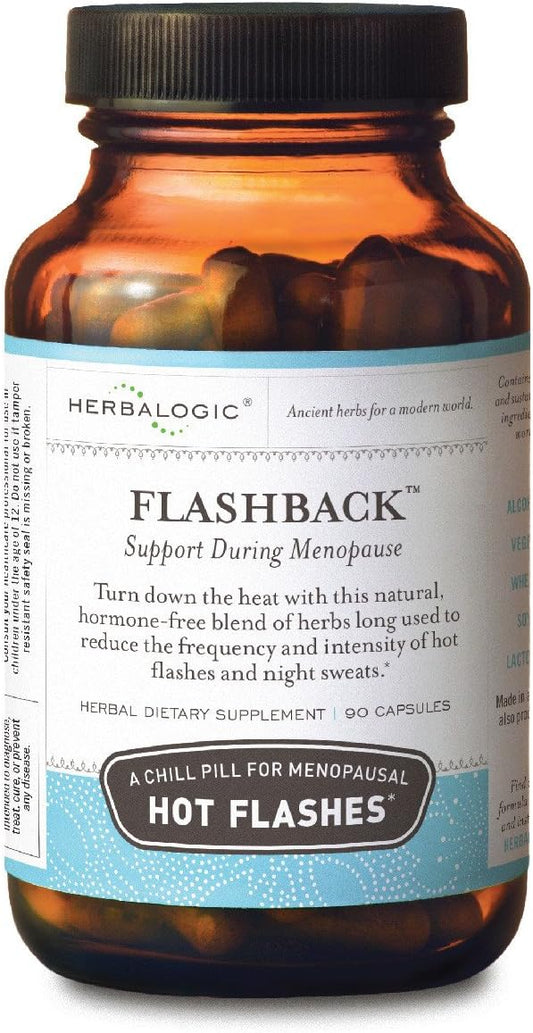 90-Count Herbalogic Flashback Herb Capsules for Menopausal Hot Flashes, Night Sweats, Sleeplessness & Mood Swings