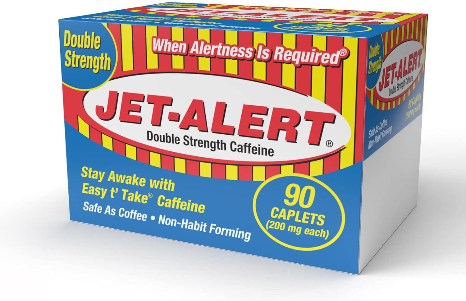 90 Count Jet-Alert 200 Mg Caffeine Tablets