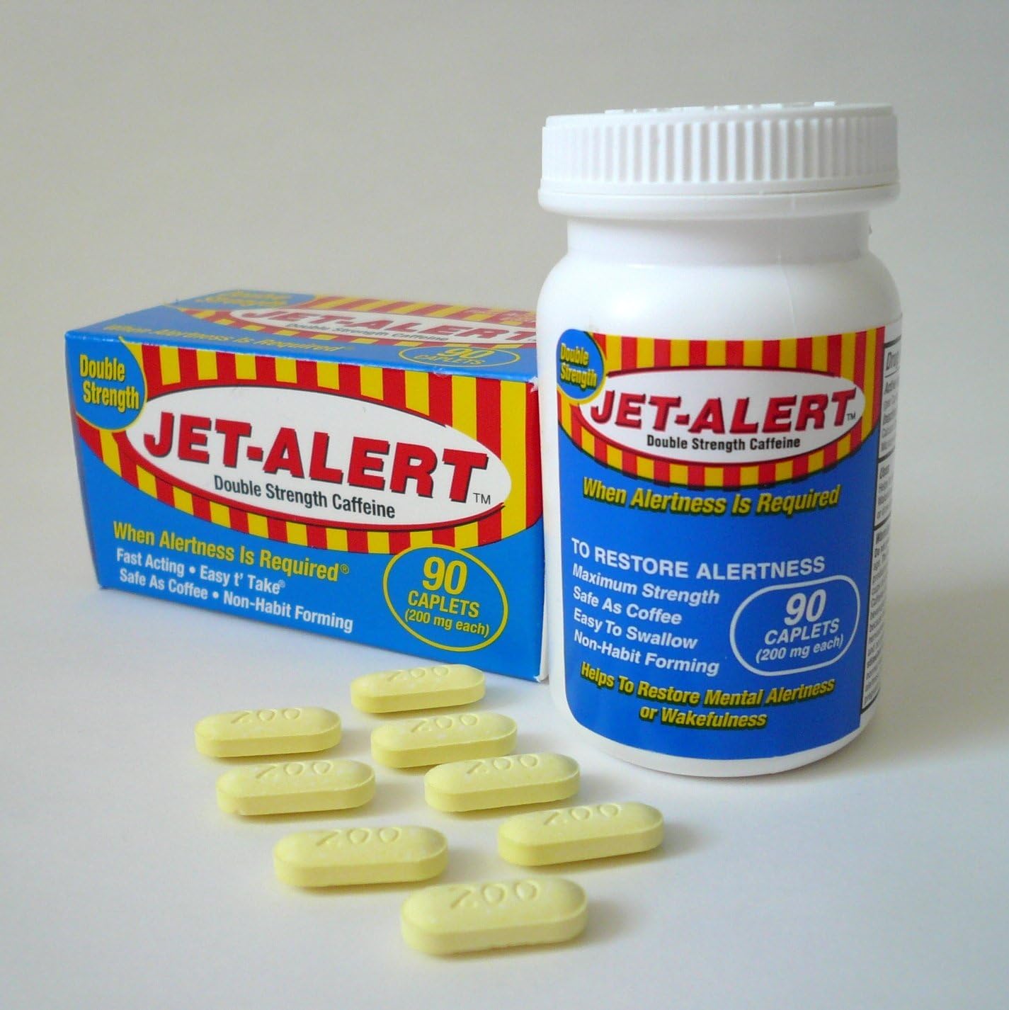 90 Count Jet-Alert 200 Mg Caffeine Tablets