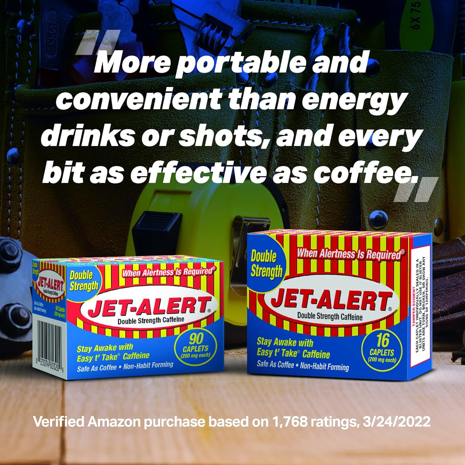 90 Count Jet-Alert 200 Mg Caffeine Tablets