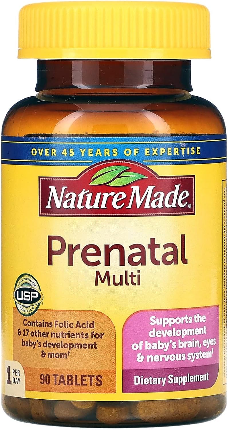 90-Count Nature Made Prenatal Vitamins for Healthy Pregnancy