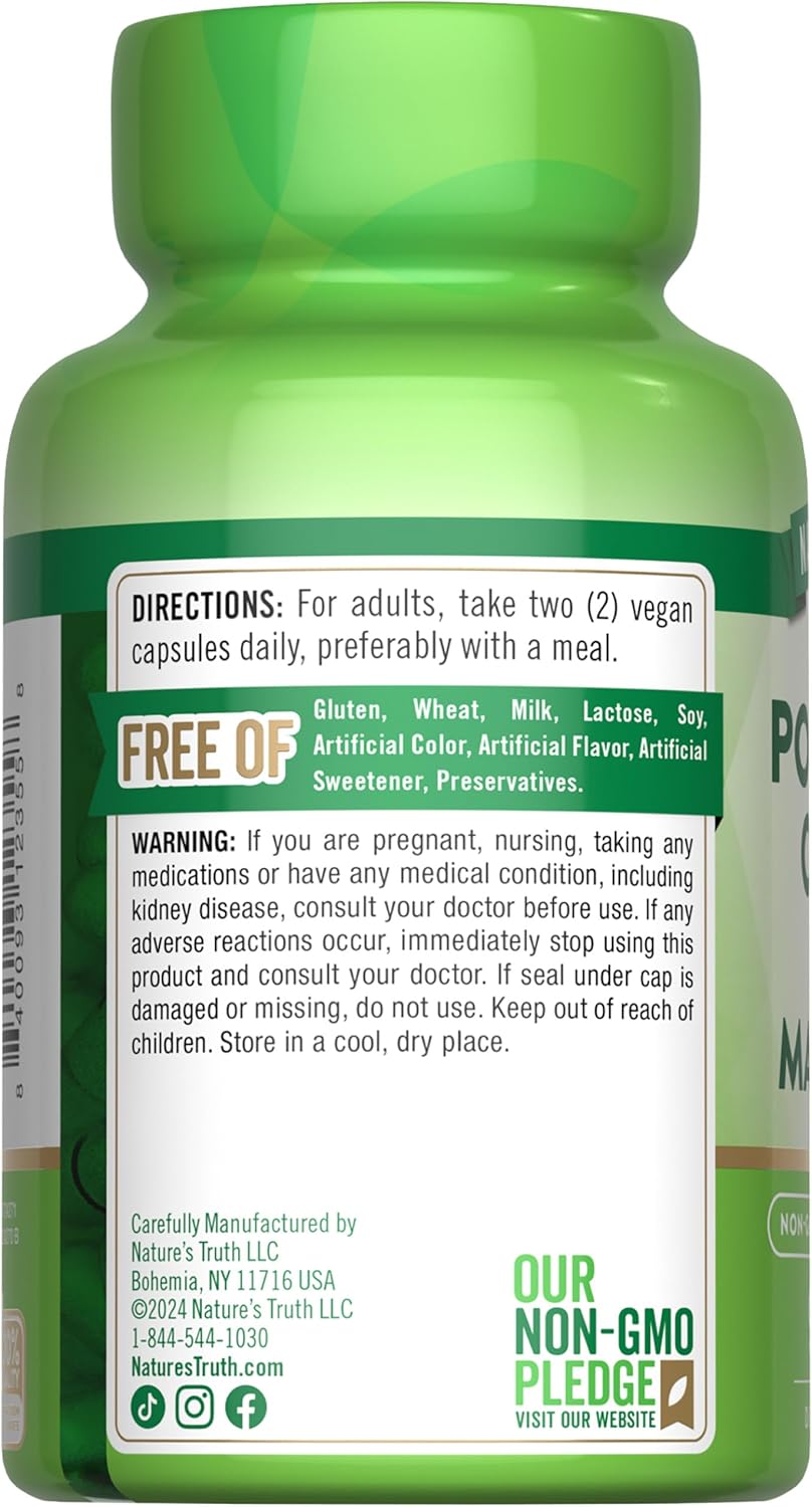 90 Count Nature's Truth Potassium Magnesium Citrate Capsules - Vegan, Non-GMO & Gluten Free