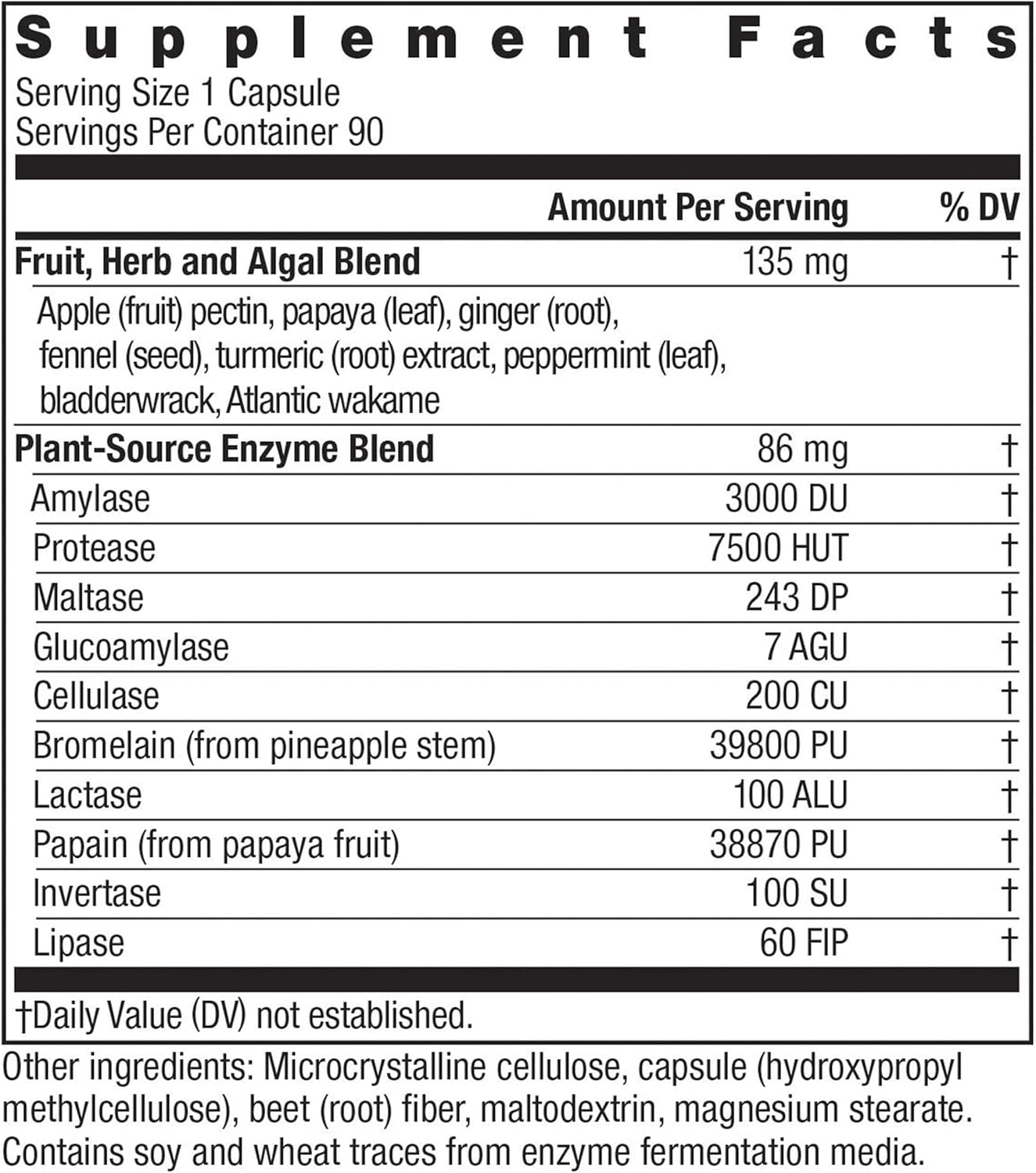 90 Count Rainbow Light Advanced Enzyme System Capsules for Digestive Support