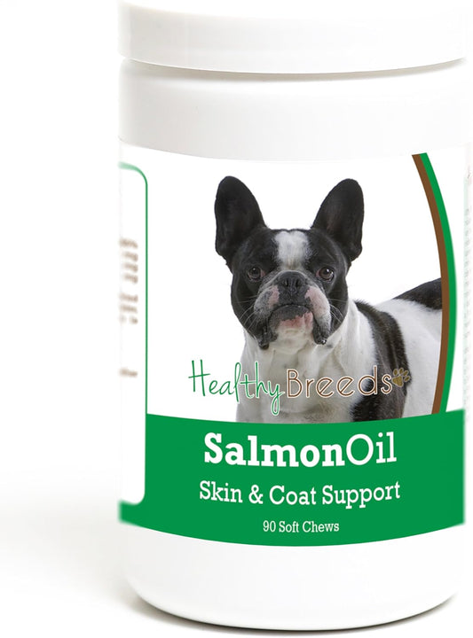 90 Count Salmon Oil Soft Chews for French Bulldogs by Healthy Breeds
