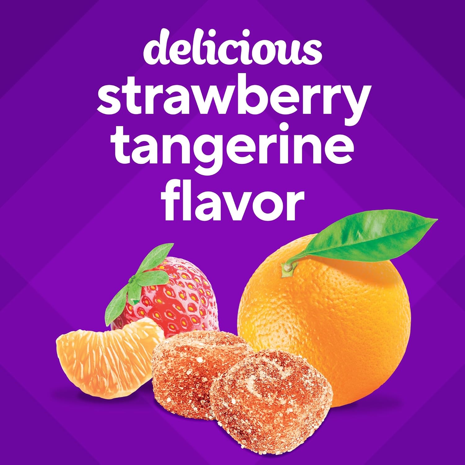 90 Count Vitafusion Power Zinc Gummy Vitamins for Immune Support, Strawberry Tangerine Flavor