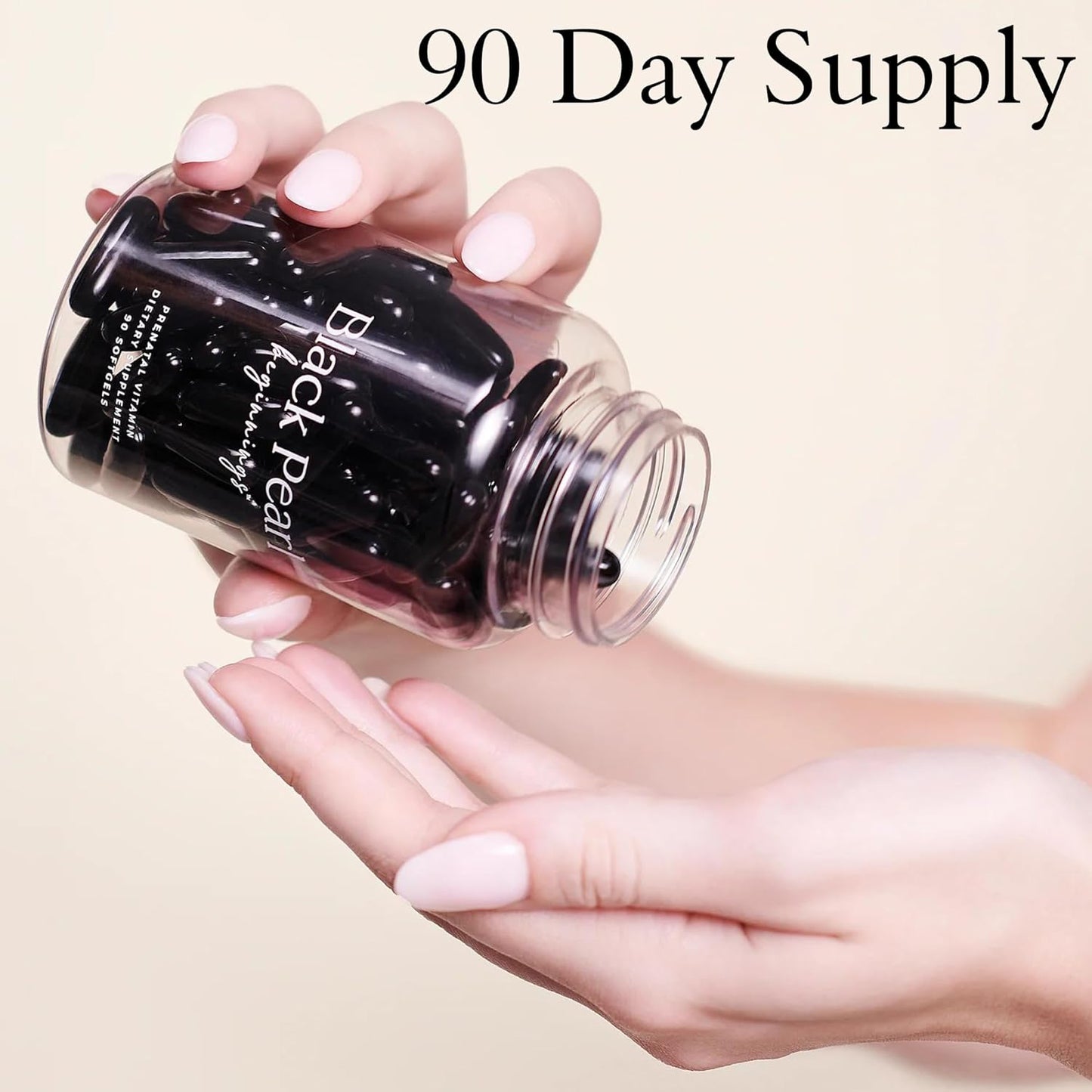 90-Day Supply of Black Pearl Beginnings Prenatal Vitamins with Folic Acid, Iron, and Fish Oil - 90 Soft Gels