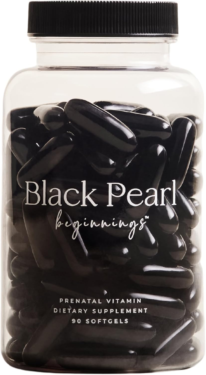90-Day Supply of Black Pearl Beginnings Prenatal Vitamins with Folic Acid, Iron, and Fish Oil - 90 Soft Gels