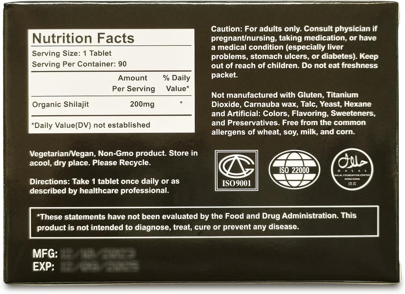 90 Day Supply of ciwoll 90 Shilajit Tablets - Pure Himalayan Shilajit Organic Drops - 100% Natural Supplement for Metabolism, Energy, Immune Support