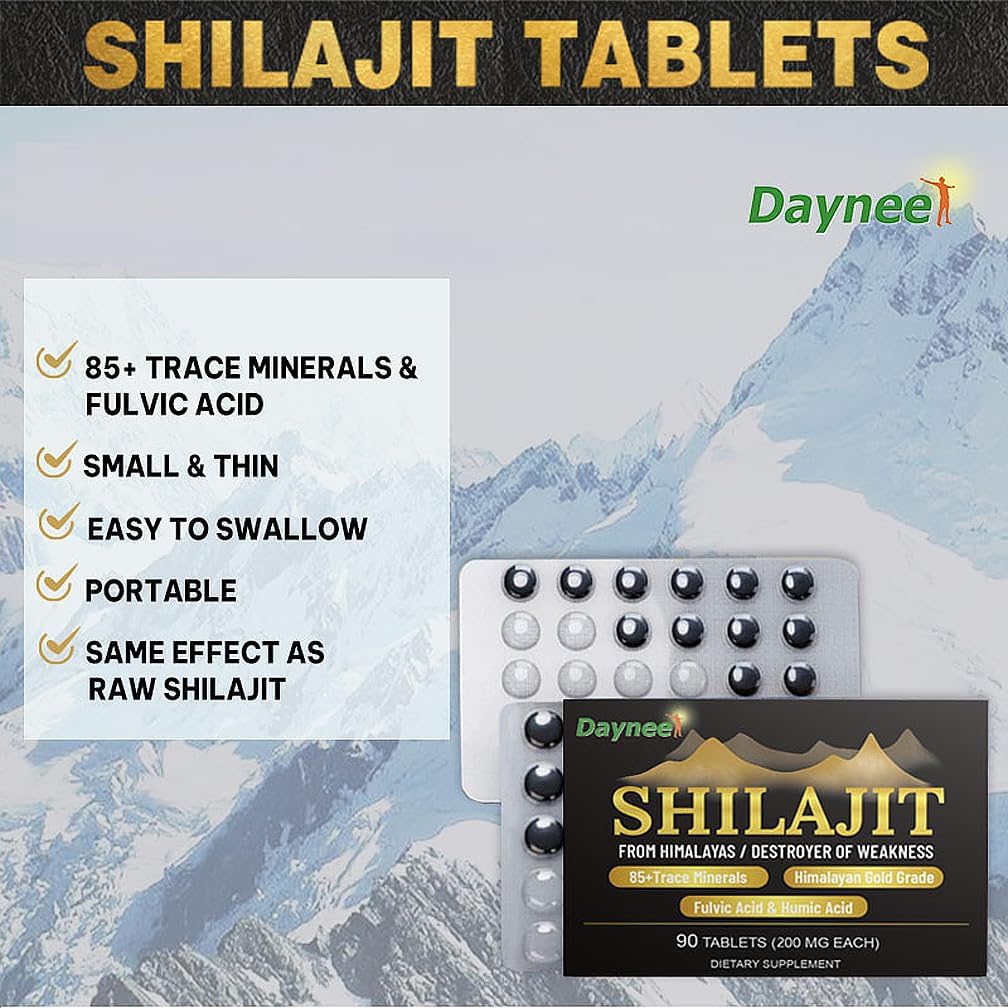 90 Day Supply of ciwoll 90 Shilajit Tablets - Pure Himalayan Shilajit Organic Drops - 100% Natural Supplement for Metabolism, Energy, Immune Support