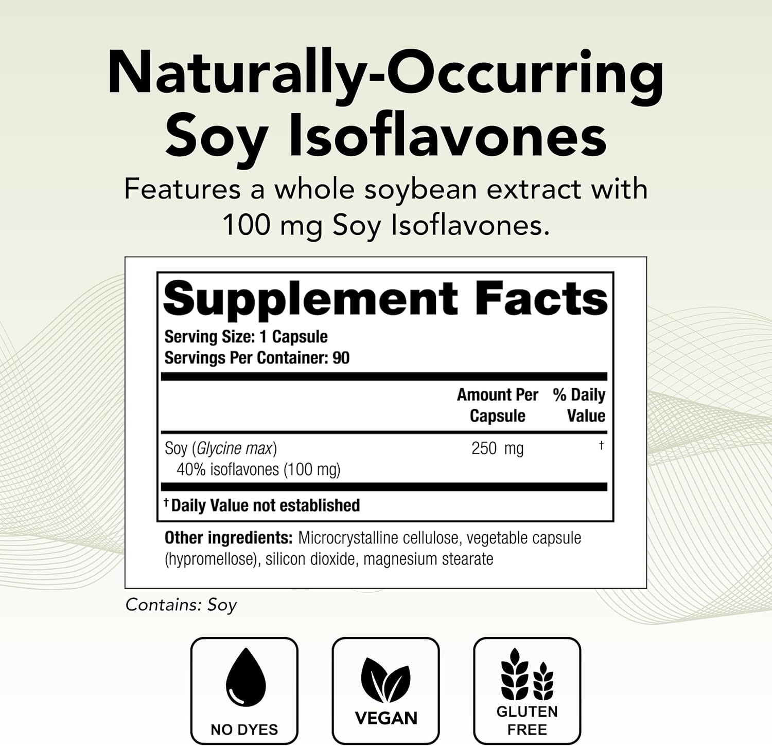 90-Day Supply Theralogix IsoRel Whole Soybean Extract Supplement for Menopause & Prostate Health - NSF Certified - 90 Capsules