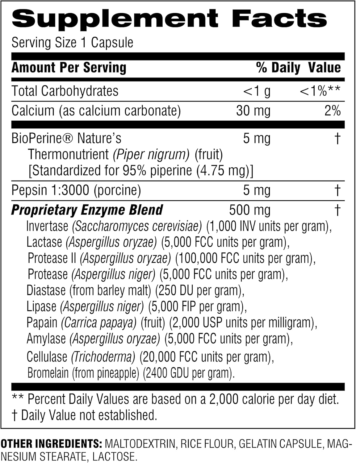 90 Digestive Enzyme Complex Pills for Healthy Gut & Improved Digestion - Natural Supplement to Ease Bloating & Enhance Nutrient Absorption