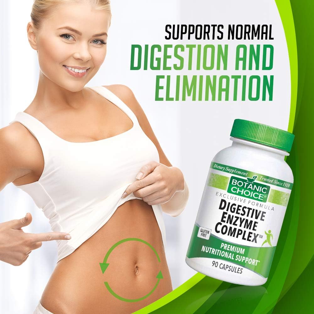 90 Digestive Enzyme Complex Pills for Healthy Gut & Improved Digestion - Natural Supplement to Ease Bloating & Enhance Nutrient Absorption