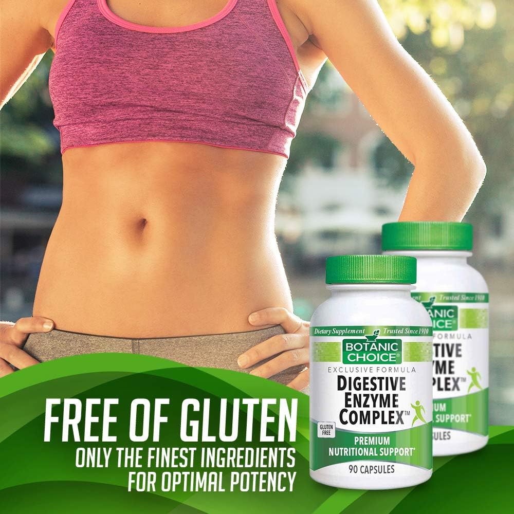 90 Digestive Enzyme Complex Pills for Healthy Gut & Improved Digestion - Natural Supplement to Ease Bloating & Enhance Nutrient Absorption