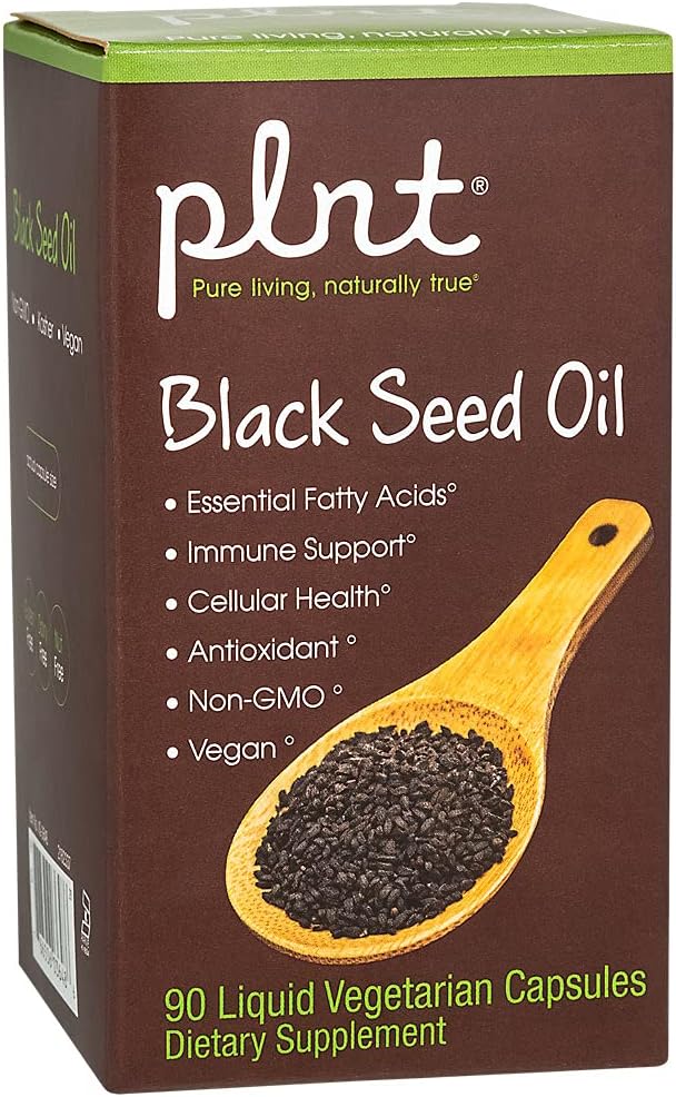 90 Liquid Veggie Capsules of plnt Black Seed Oil for Natural Wellness