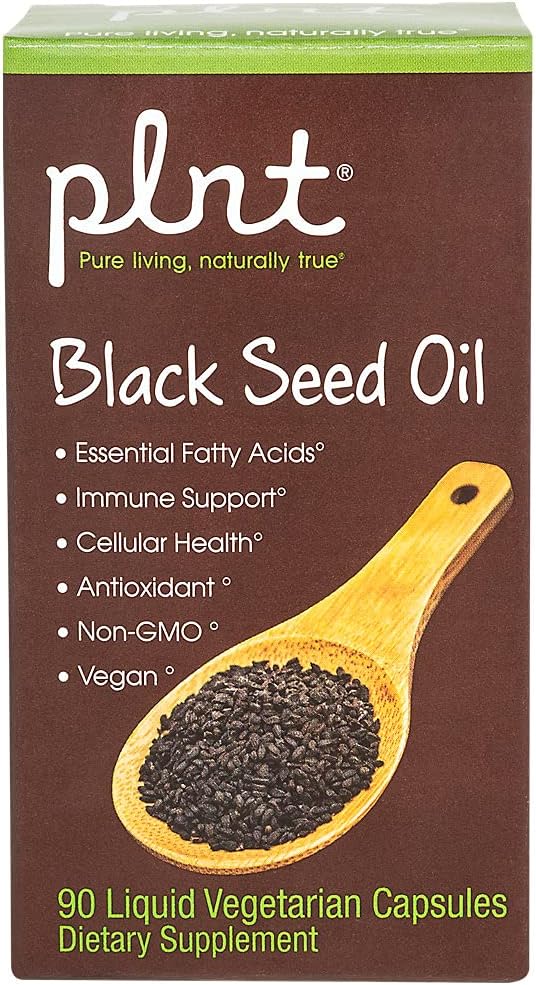 90 Liquid Veggie Capsules of plnt Black Seed Oil for Natural Wellness