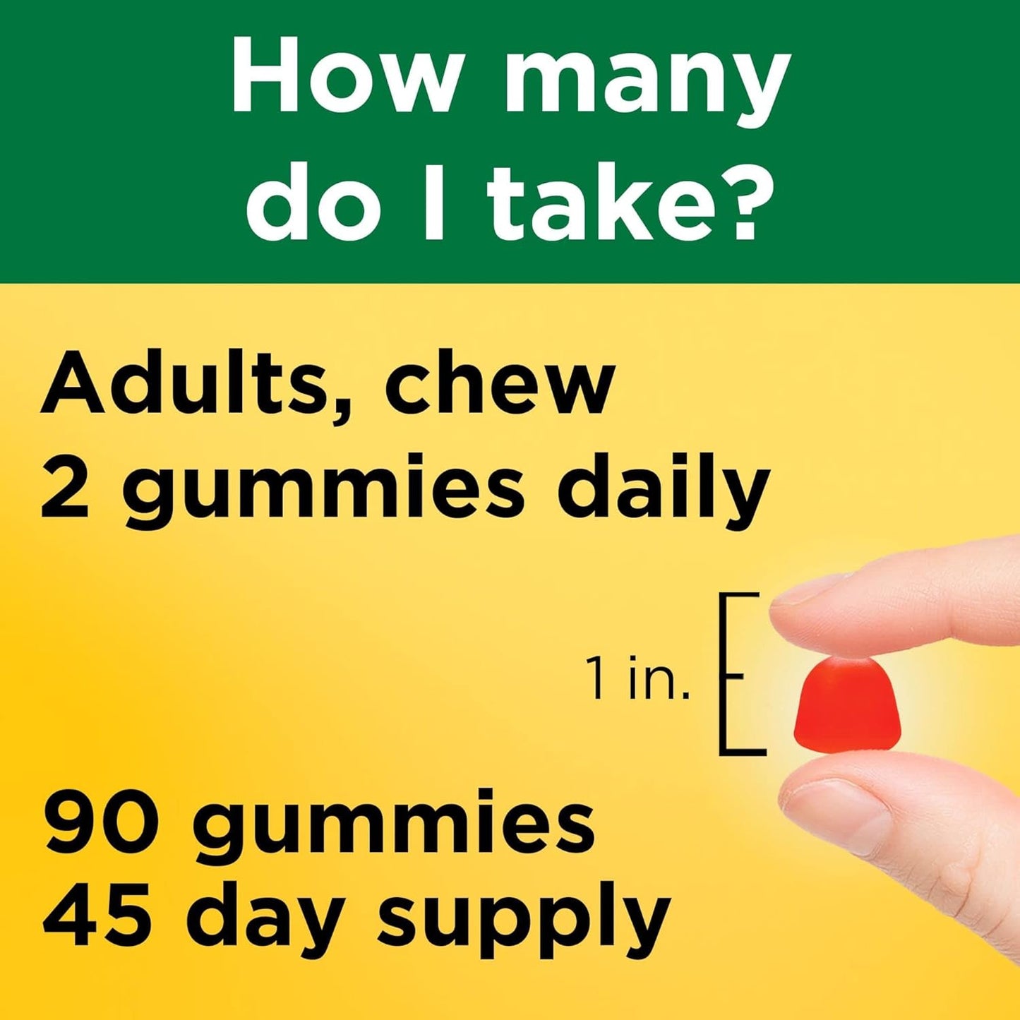 90 Nature Made Vitamin D3 Gummies for Bone, Teeth, Muscle, and Immune Health Support - 2000 IU per Serving, 45 Day Supply