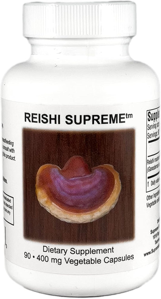 90 Pure Reishi Mushroom Vegetarian Capsules by Supreme Nutrition Products