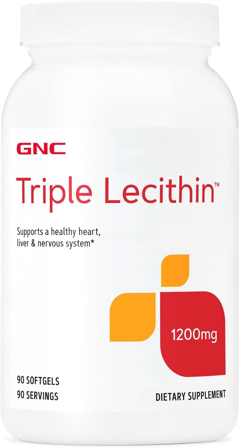 90 Servings of GNC Triple Lecithin 1200 MG Softgels for Brain and Liver Support