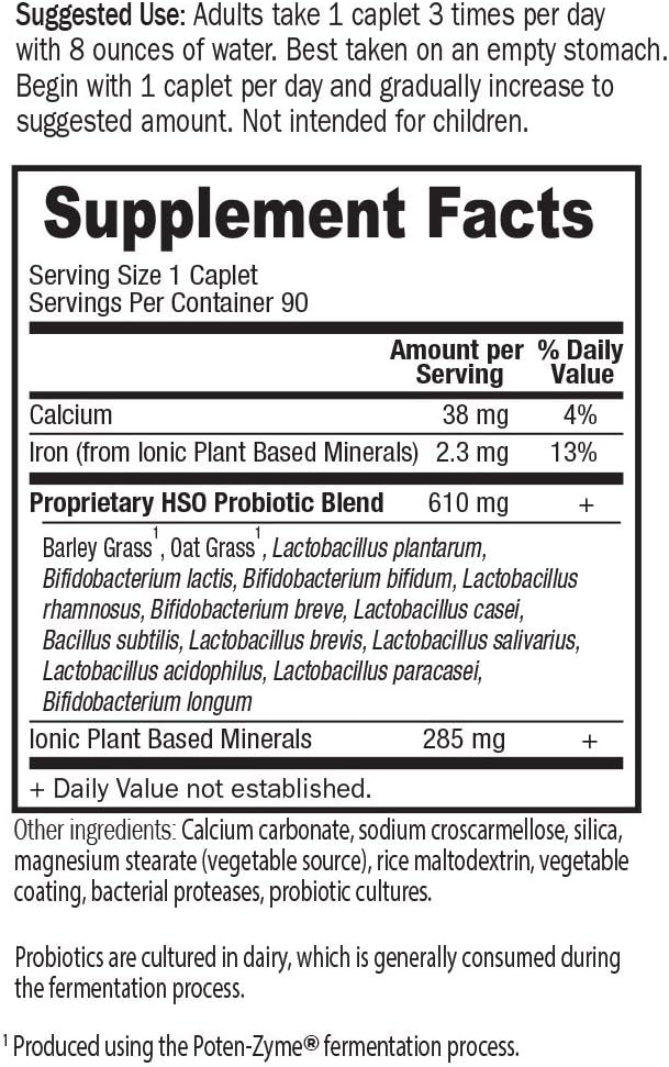 90 Vegetarian Caplets Garden of Life Whole Food Probiotic Supplement for Digestive and Gut Health