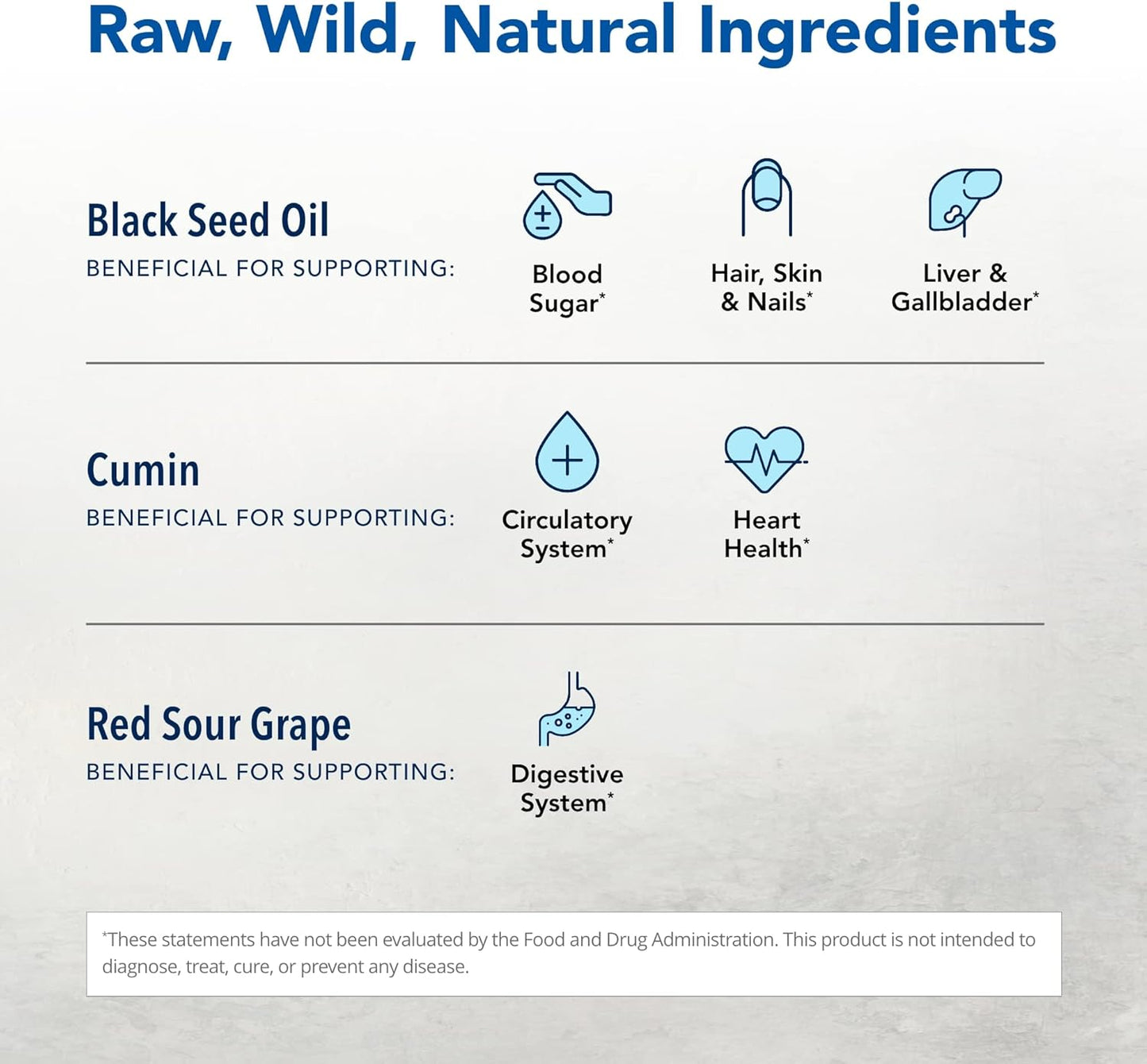 90 Vegi Capsules of North American Herb & Spice Black Seed Plus: Mediterranean Black Seed & Cumin Spice Complex for Heart, Immune, & Digestive Health - 45 Servings