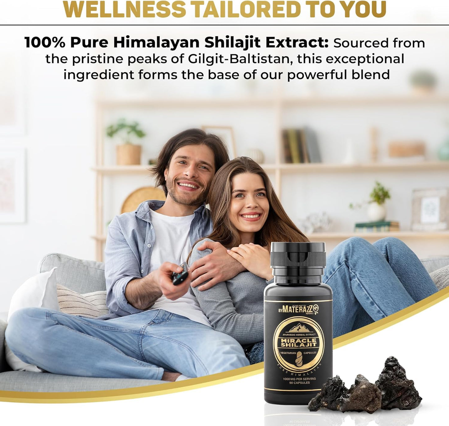 90,000mg Pure Himalayan Shilajit Extract Capsules - Natural Trace Minerals & Fulvic Acid Complex - Immune Support & Wellness for Men and Women
