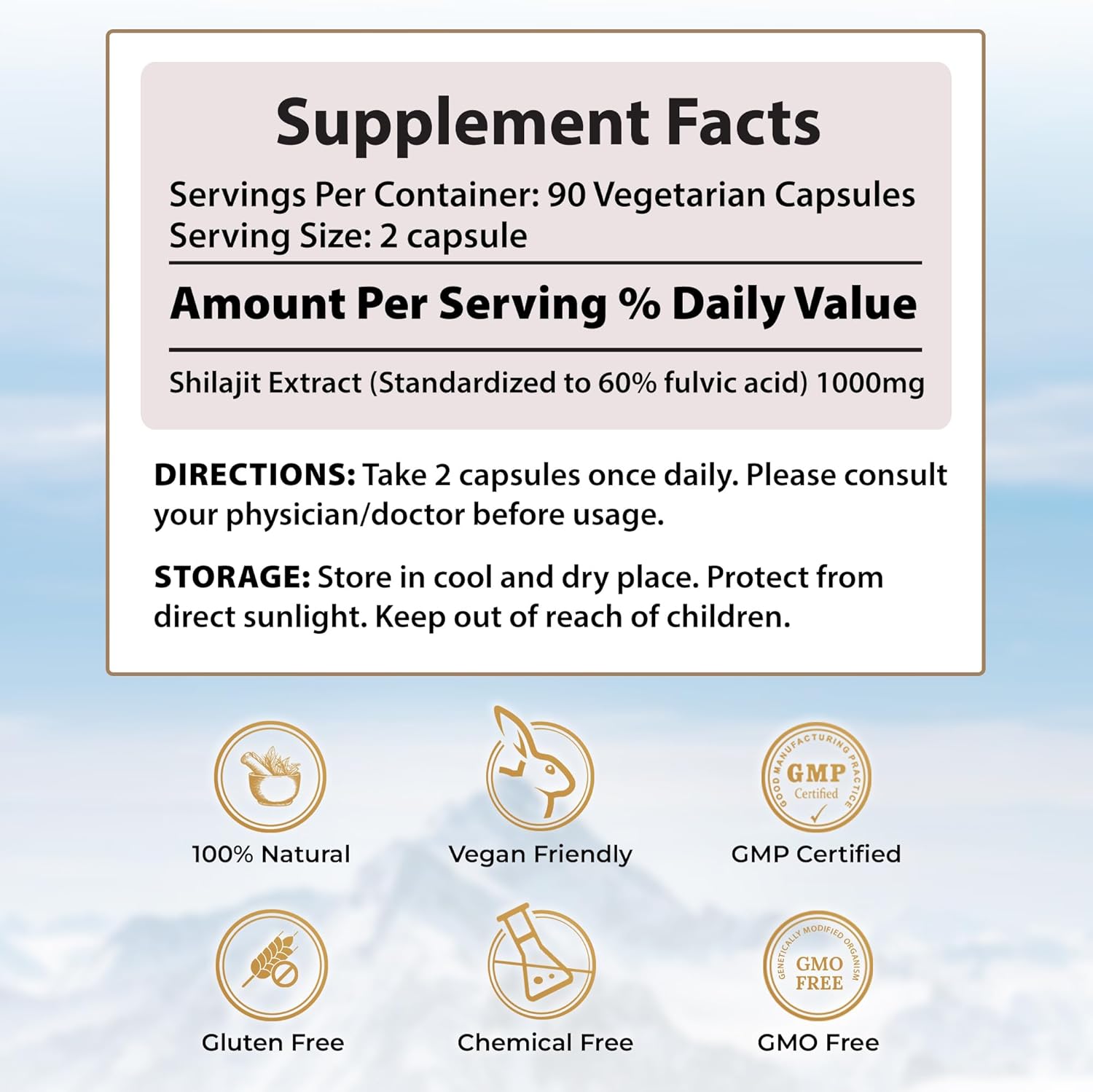 90,000mg Pure Himalayan Shilajit Extract Capsules - Natural Trace Minerals & Fulvic Acid Complex - Immune Support & Wellness for Men and Women