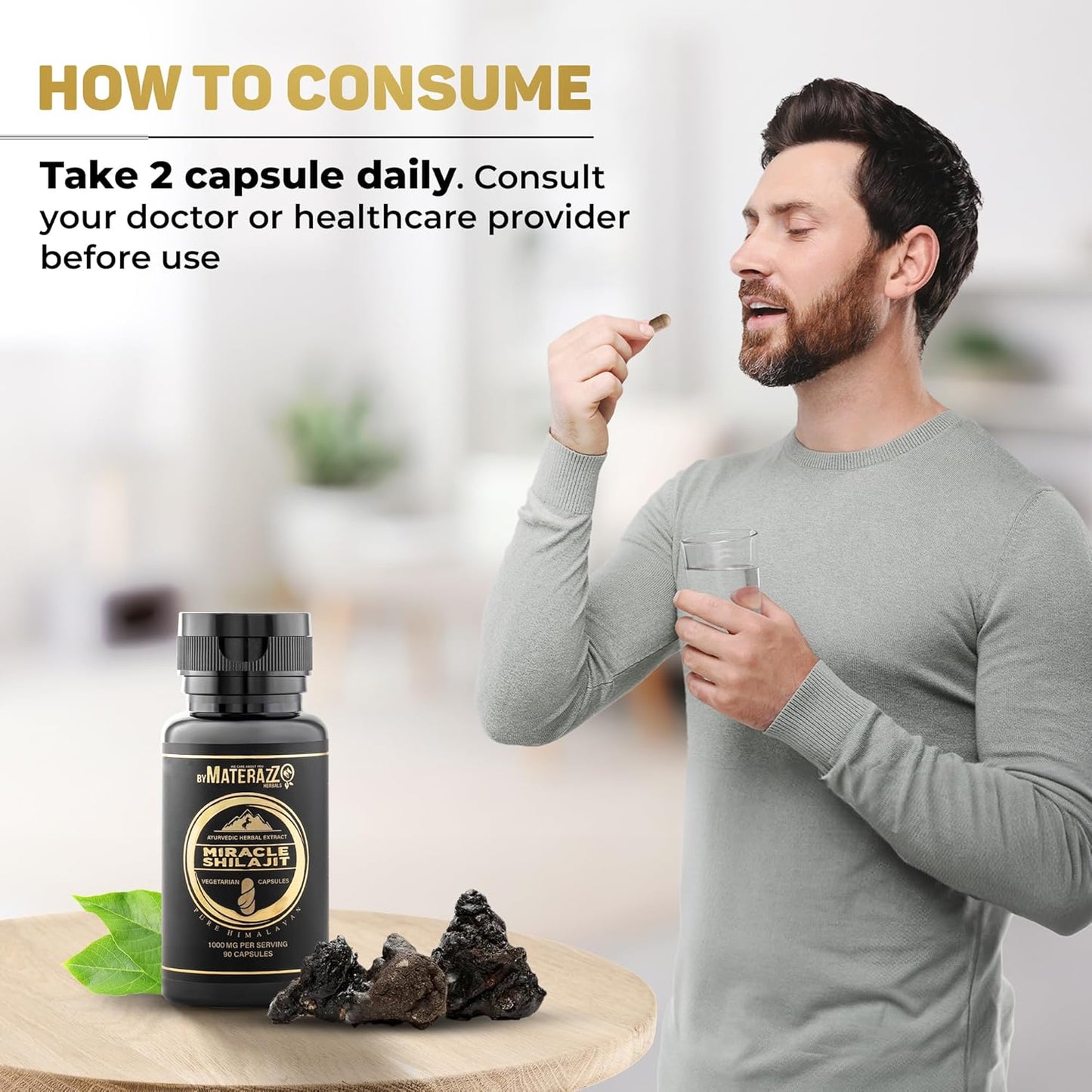 90,000mg Pure Himalayan Shilajit Extract Capsules - Natural Trace Minerals & Fulvic Acid Complex - Immune Support & Wellness for Men and Women