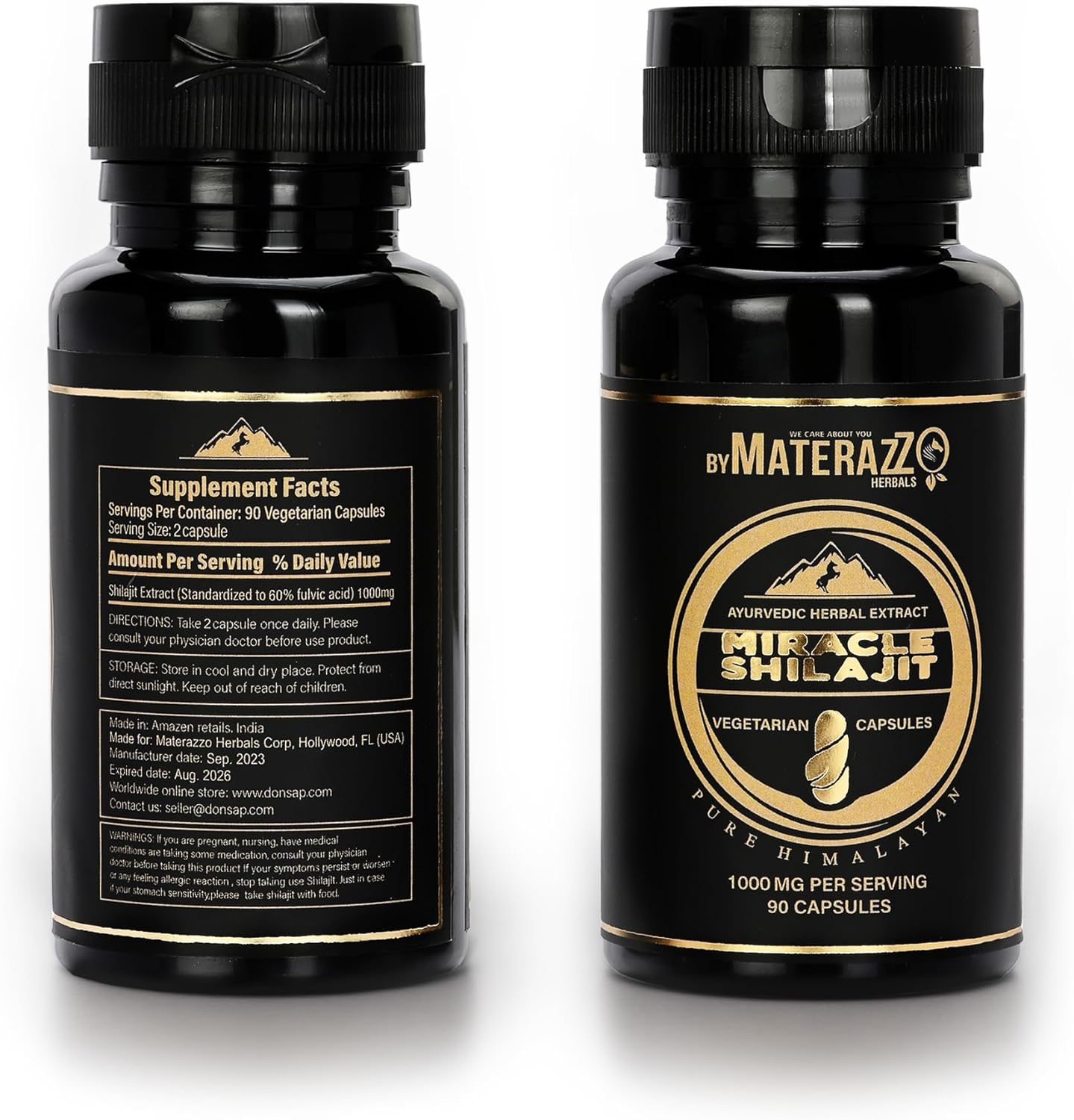 90,000mg Pure Himalayan Shilajit Extract Capsules - Natural Trace Minerals & Fulvic Acid Complex - Immune Support & Wellness for Men and Women