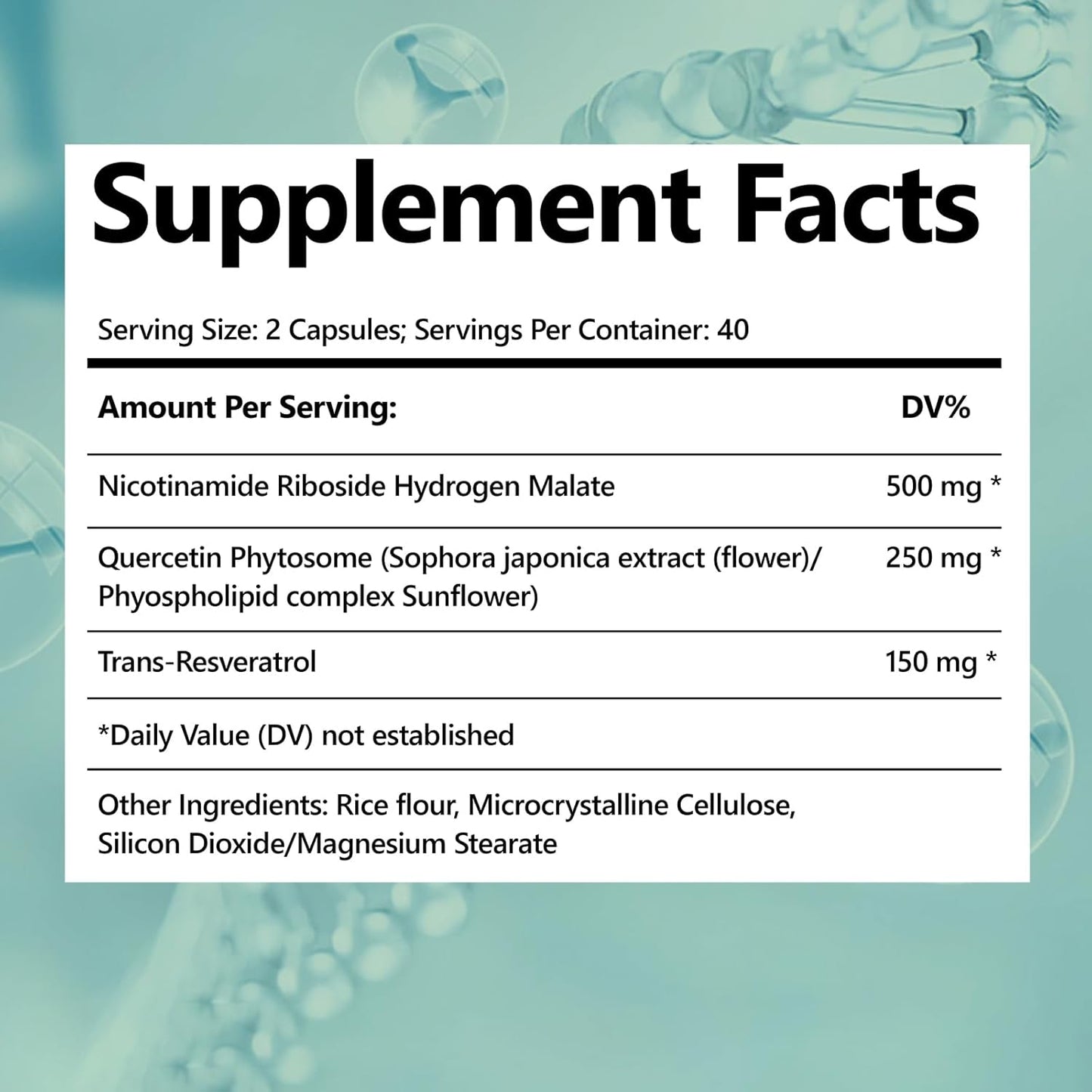 900mg Komzlait NAD Nicotinamide Riboside Resveratrol Supplement - 80 Capsules