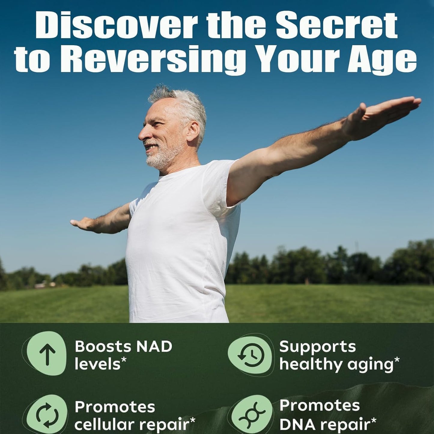 900mg Liposomal Nicotinamide Riboside NAD+ Supplement for Anti-Aging, Energy, Focus - 100 Count