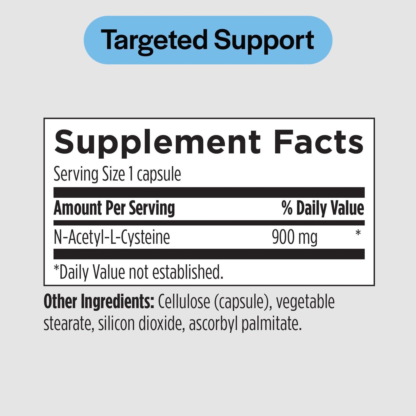 900mg N-Acetyl-L-Cysteine (NAC) Capsules - Antioxidant & Immune Support Supplement for Detox & Recovery - Non-GMO & Vegetarian - 120 Caps