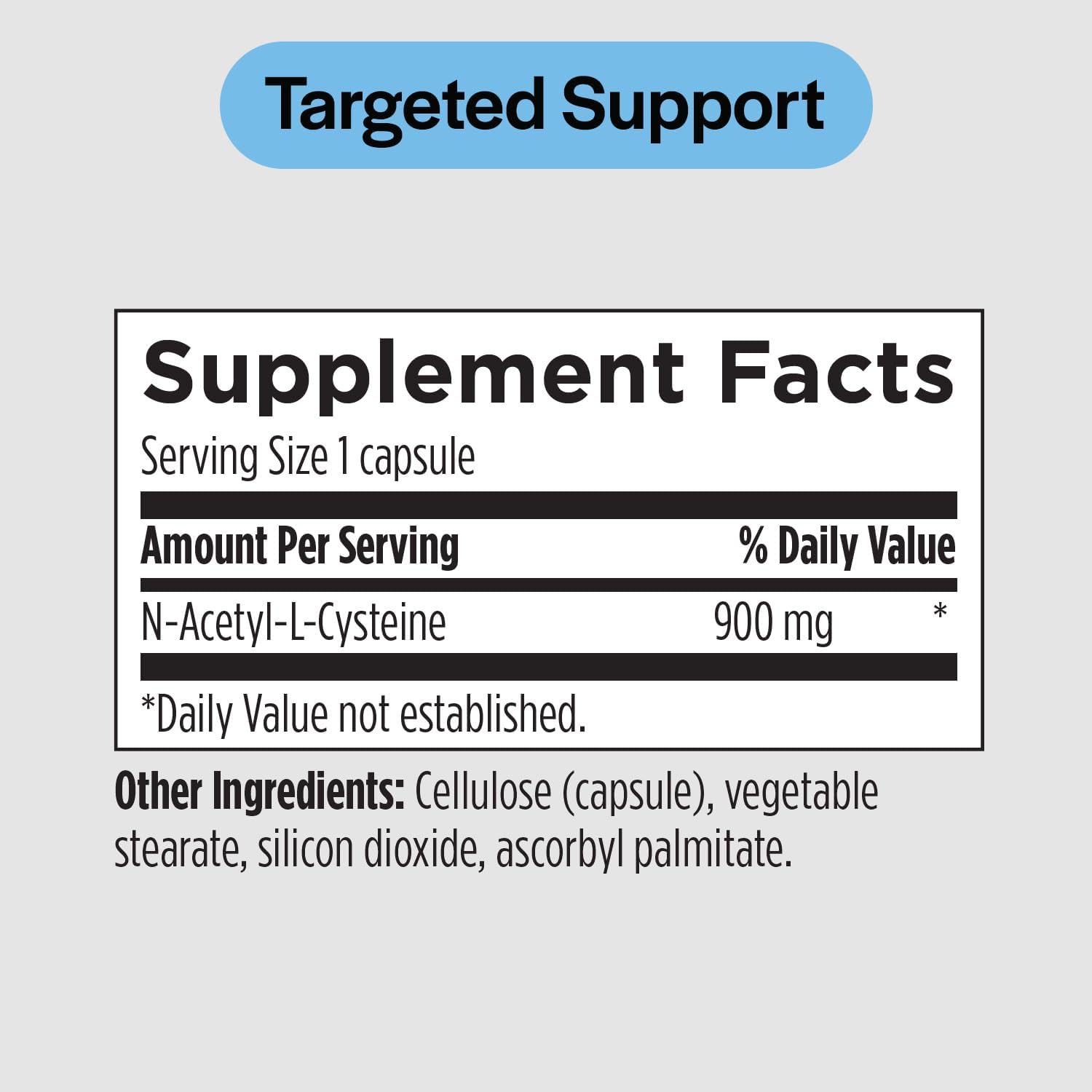 900mg N-Acetyl-L-Cysteine (NAC) Capsules - Antioxidant & Immune Support Supplement for Detox & Recovery - Non-GMO & Vegetarian - 120 Caps