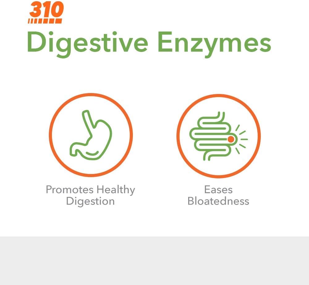 90CT 310 Nutrition Digestive Enzyme Supplement with Lactase for Digestive Comfort and Bloating Support