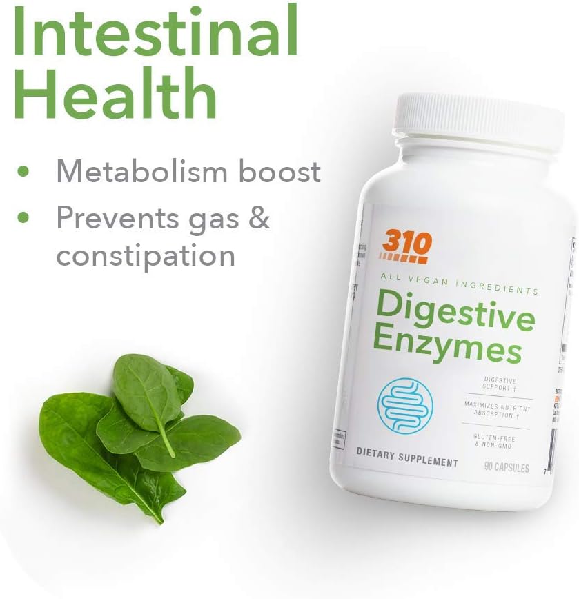 90CT 310 Nutrition Digestive Enzyme Supplement with Lactase for Digestive Comfort and Bloating Support