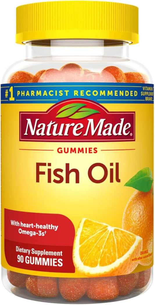 90ct Nature Made Adult Gummies Fish Oil for Adults PV