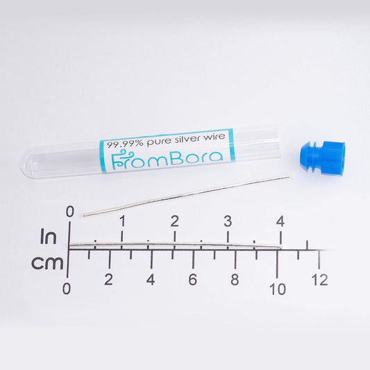 99.99% Pure Silver Wire Set for Colloidal Silver Generation | 12 Gauge 4" | Certificate Included | FromBora Silver Generator Wire