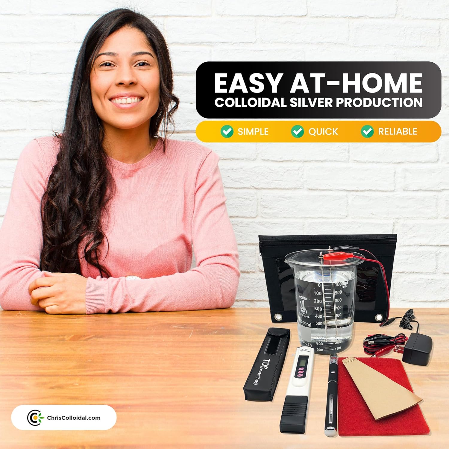 99.99% Pure Wire Colloidal Silver Generator Kit - Simply Add Distilled Water and Jar