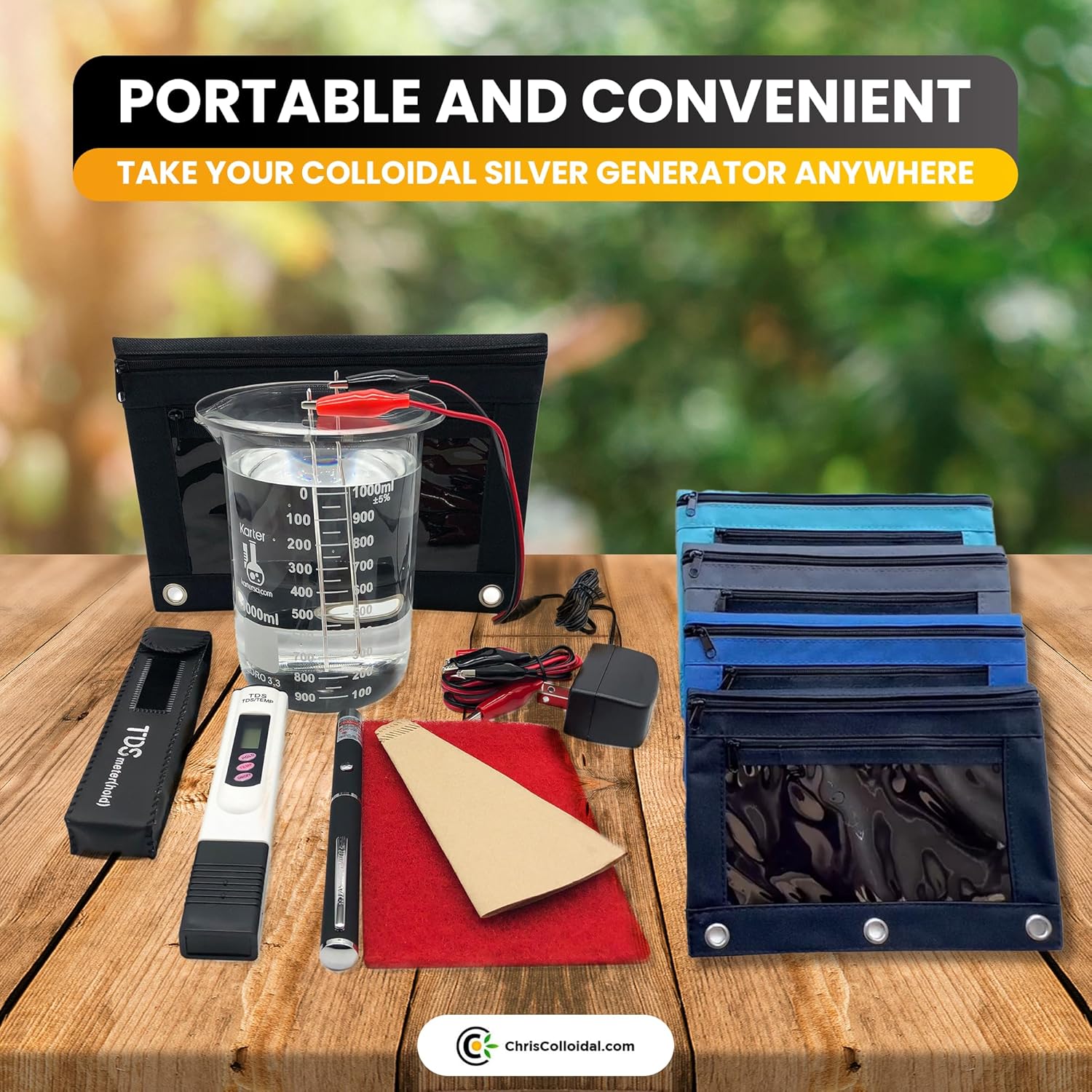 99.99% Pure Wire Colloidal Silver Generator Kit - Simply Add Distilled Water and Jar