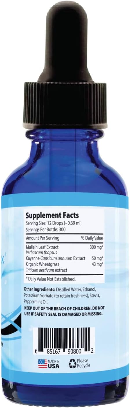 Absonutrix Mullein Liquid Supplement - 4 Oz, 300 Servings, Made in USA, Quick Absorption, Non-GMO, GMP Certified, Cruelty-Free