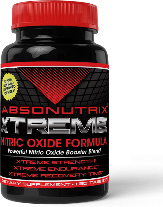 Absonutrix Xtreme Power Formula: Nitric Oxide Blend 120 Tablets - Boost Energy and Performance