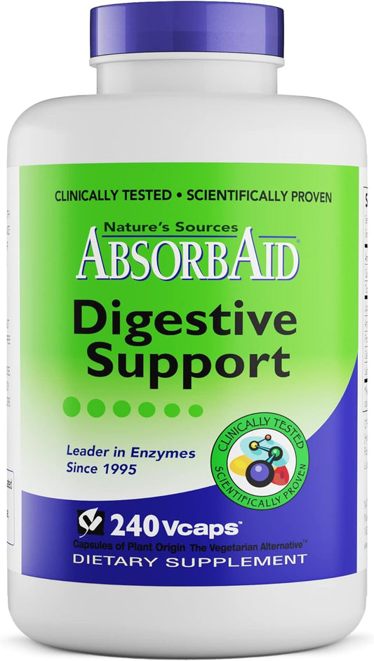 AbsorbAid Digestive Enzymes: Enhance Nutrient Absorption with 240 vCaps - Up to 71% Increase