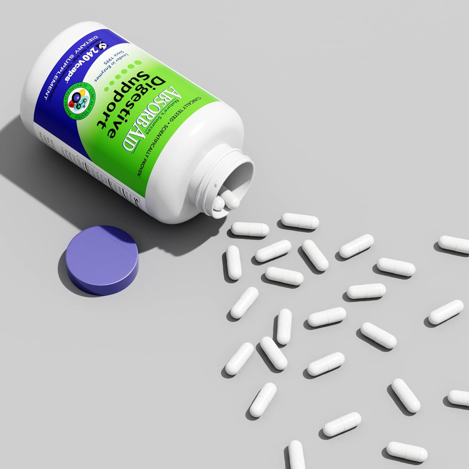AbsorbAid Digestive Enzymes: Enhance Nutrient Absorption with 240 vCaps - Up to 71% Increase