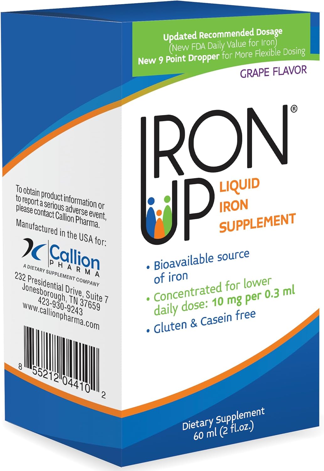 A.C. GRACE COMPANY Liquid Iron Supplement, Grape Flavor, 2 fl oz - Boost Your Iron Levels