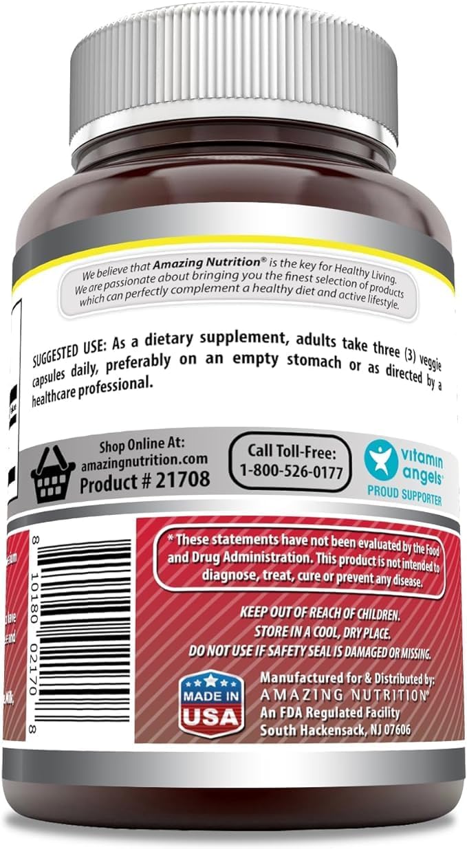 Acetyl L-Carnitine 1500mg Veggie Capsules Supplement, Non-GMO, Gluten-Free, Made in USA, Vegetarian-Friendly (360 Count)