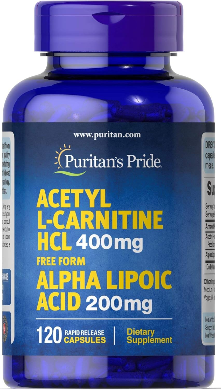 Acetyl L-Carnitine Free Form by Puritan's Pride - Premium Supplement for Energy and Cognitive Function