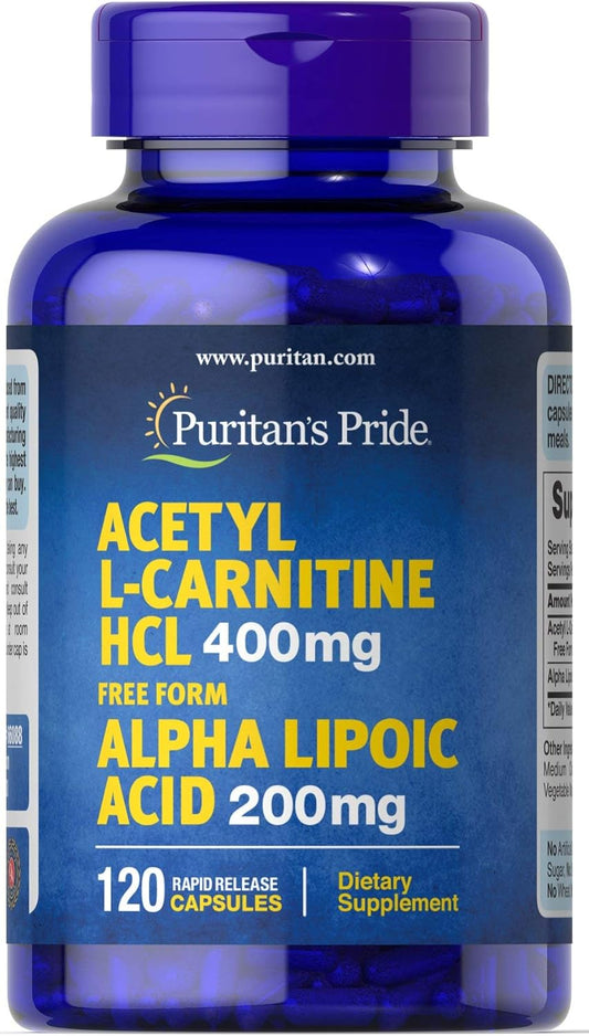 Acetyl L-Carnitine Free Form by Puritan's Pride - Premium Supplement for Energy and Cognitive Function
