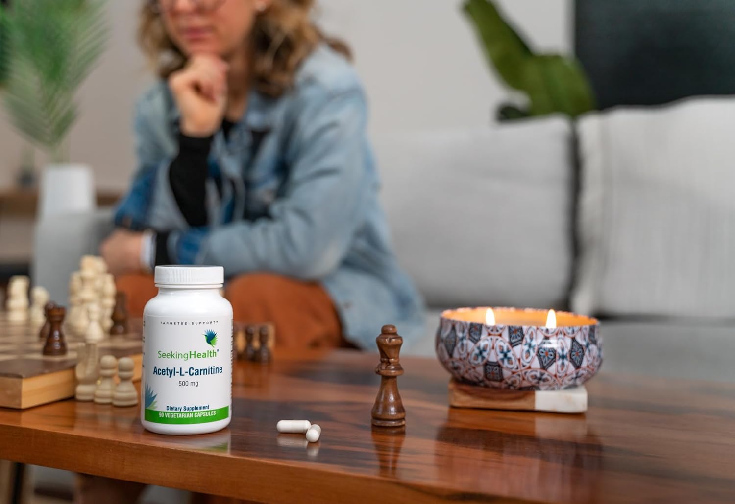 Acetyl-L-Carnitine Supplement for Energy, Fat Metabolism & Memory Health - 500mg, 90 Capsules by Seeking Health