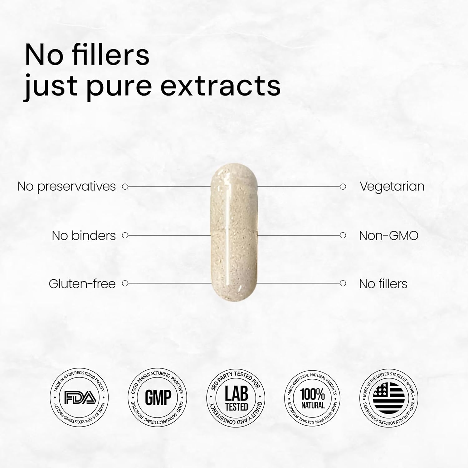 ACEWORKZ Elite Brain - Natural Nootropic Supplement for Focus, Memory, & Clarity - ALCAR, Lions Mane, ALA, L-Theanine, Vitamin B Complex - Caffeine-Free Energy Booster (60 Capsules)