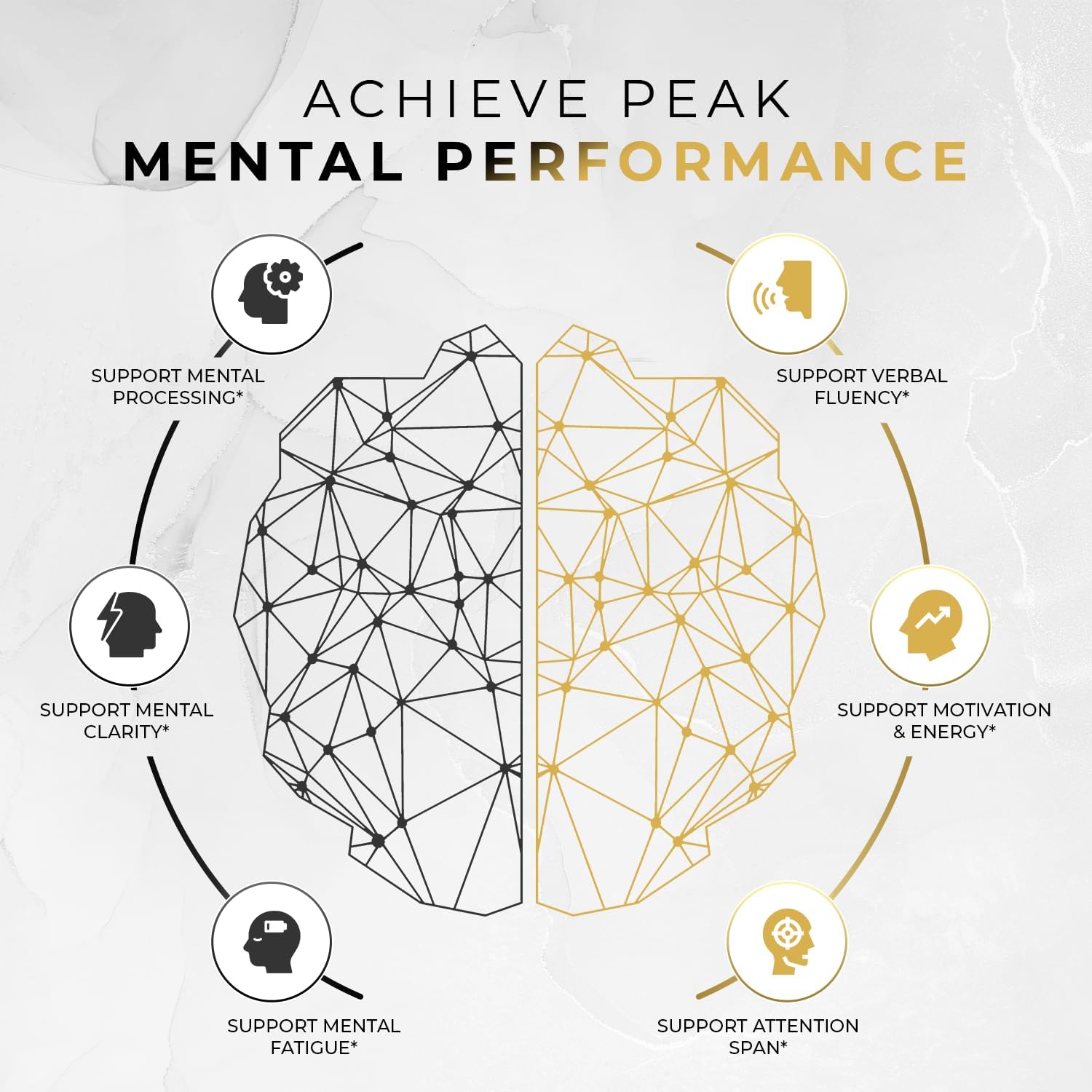 ACEWORKZ Elite Brain - Natural Nootropic Supplement for Focus, Memory, & Clarity - ALCAR, Lions Mane, ALA, L-Theanine, Vitamin B Complex - Caffeine-Free Energy Booster (60 Capsules)